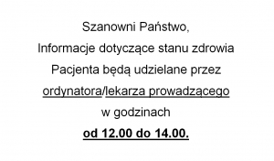 Uwaga pacjenci!