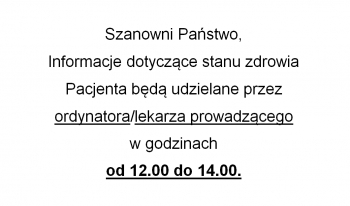 Uwaga pacjenci!
