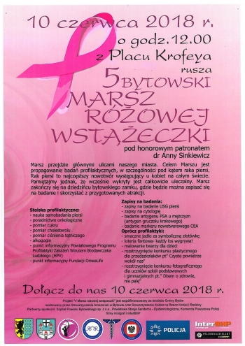 Już w tą niedzielę ulicami naszego miasta przejdzie 5 Marsz Różowej Wstążeczki.