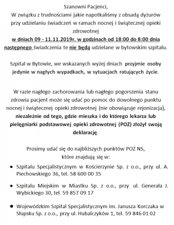 Uwaga pacjenci