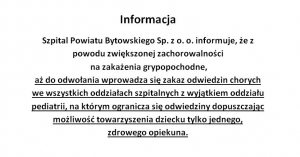 Uwaga pacjenci i odwiedzający