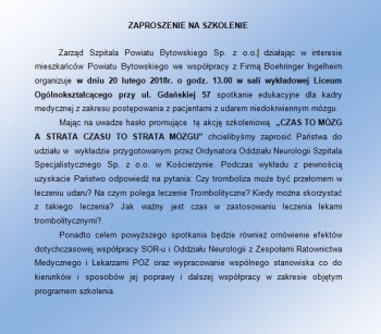 Zaproszenie na szkolenie
