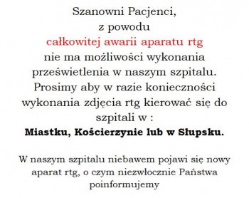 Uwaga pacjenci!